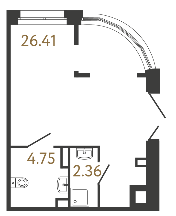 Помещение №956 - 33.52 м²