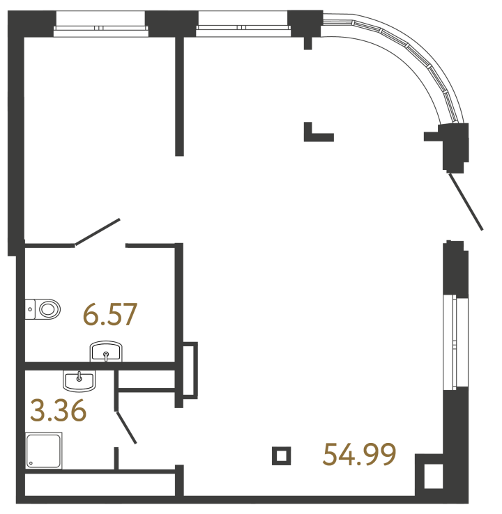 Помещение №968 - 64.92 м²