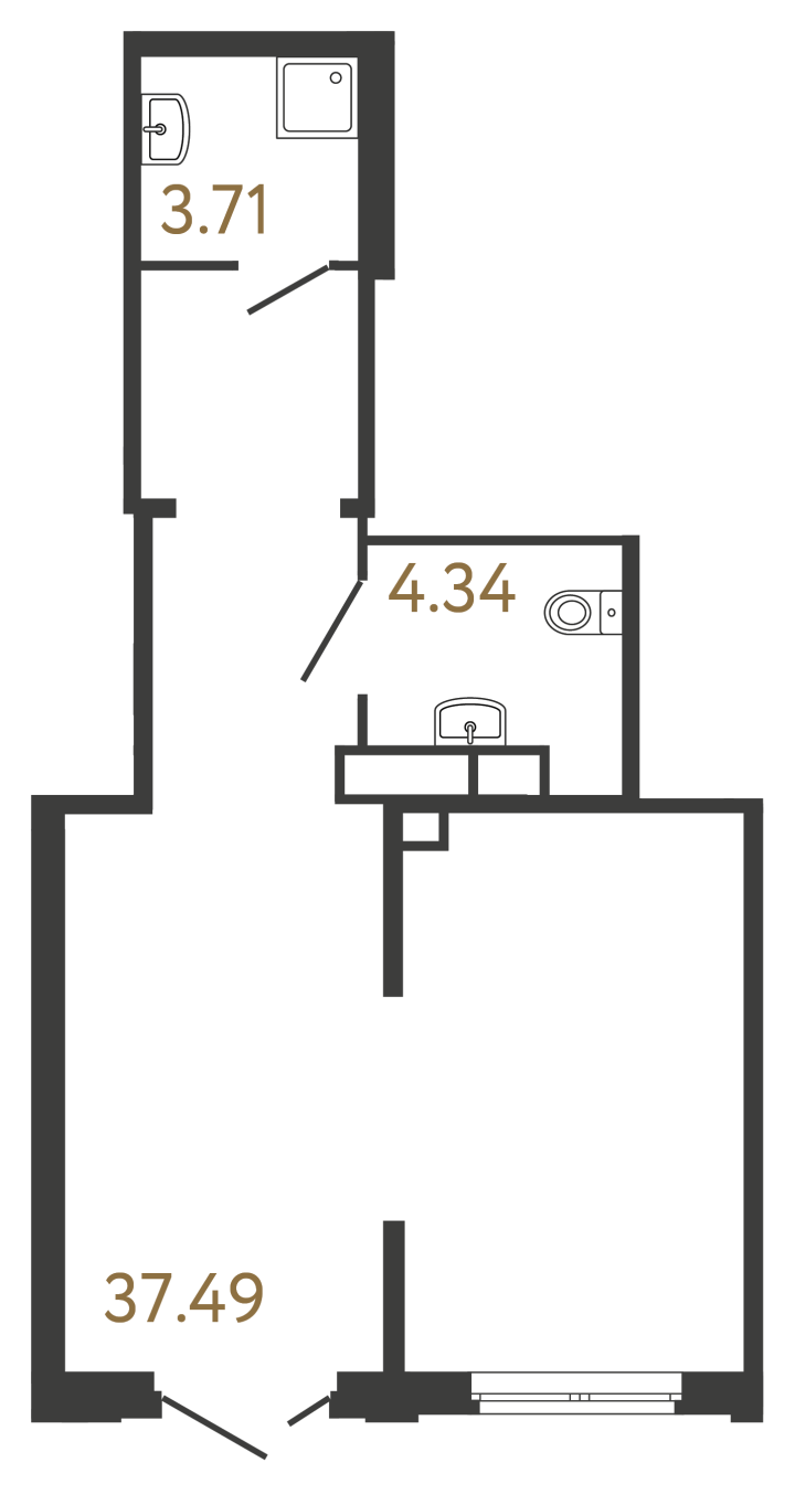 Помещение №964 - 45.54 м²